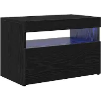 vidaXL Armoire TV noir imitation chêne 60 x 35 x 40 cm Bois composite