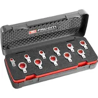 Facom 1–1/2" Kraft-Steckschlüssel-Einsatz, Sechskant, 2–7/8", phosphatiert