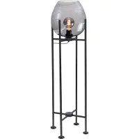 Highlight Lampadaire Fantasy noir avec verre fumé 140cm