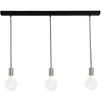 Masterlight Lampe à suspension Concepto 3 lumières noir avec gris métallisé