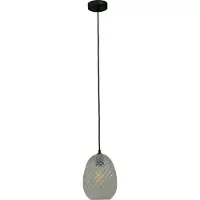 Masterlight Lampe suspendue noire Pineapple avec verre clair