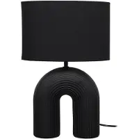 Home Deco Factory Lampe - - Archi - Céramique - Noir
