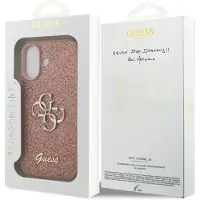 GUESS Fixed Glitter Big 4g Iphone 17 Phone Case Rose