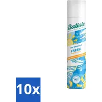 Batiste - Fresh - Shampooing sec - Parfum frais et propre - Rafraîchit et donne de la tenue - 200 ml - Pack avantage - 10 pièces