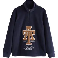 Next Pull-over bleu marine / marron / blanc