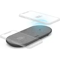 Hama 10w Qi-fc10-duo Wireless Charger Argenté