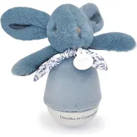 Doudou et Compagnie Veilleuse musicale Lapin, bleu 16cm