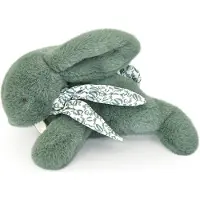 Doudou et Compagnie Peluche lapin - - DC4143 - 25 cm - Vert sauge - Poil soyeux