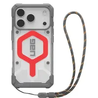 Urban Armor Gear Pathfinder Magsafe (Apple iPhone 17 Pro), Coque pour téléphone portable, Rouge, Transparent, Gris