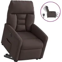 vidaXL Fauteuil relax avec releveur électrique Tissu marron foncé