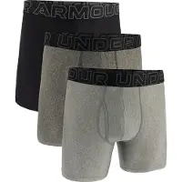 Under Armour Performance Tech Solid 6´´ Boxers 3 Units Multicolore S Homme