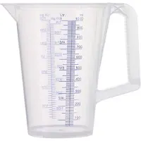 Pressol Gobelet gradué 1 l bleu graduation imprimée polypropylène, Verre mesureur, Bleu, Transparent