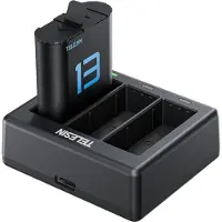 Telesin Chargeur pour 3 batteries + 2 batteries pour GoPro 13