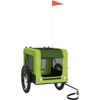 Syfax Remorque de vélo pour animaux de compagnie vert et noir