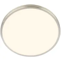 Briloner NOBRE Plafonnier LED, cache décoratif, lumière blanche chaude, nickel mat, Ø24 x 6 cm