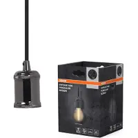 Osram Vintage 1906 Suspension BOBBIN E27, gun metal, max. 25W (LED 15W), culot E27, suspension d'intérieur, baldaquin rond, combinaison avec 1906 Vintage ou lampes intelligentes