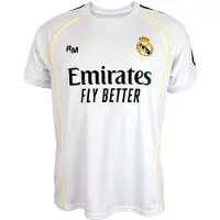 Real Madrid Maillot Domicile 25/26 pour enfants - Taille 116 / 6 ans - Saison 2025/2026 - Maillot de football kids - Produit officiel fan