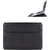 24hShop MacBook bracket bag Ultra-Thin 15,4" waterproof PU leather black (15.40", Apple), Sac pour notebook, Noir