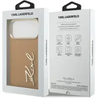 Karl Lagerfeld Karl Script Logo Iphone 17 Pro Max Phone Case Marron