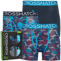 Crosshatch Boxers Linamo trois pièces hommes - Bleu