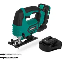 Vonroc Scie sauteuse sans fil 20V | avec batterie 2.0Ah et chargeur rapide