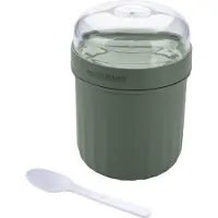 Fackelmann Récipient alimentaire Müsli To Go, Lunch box, Vert, Transparent