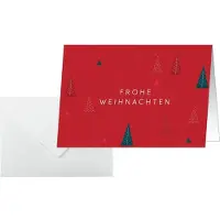 Sigel 25 Weihnachtskarten Ruby Pines DIN A6