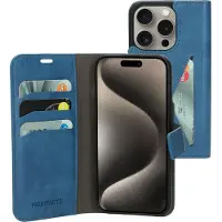 Mobiparts Classic Wallet Case Apple iPhone 15 Pro Steel Blue (Apple iPhone 15 Pro), Coque pour téléphone portable, Bleu