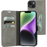 Mobiparts Classic Wallet Case Apple iPhone 14 Plus Granite Grey (Apple iPhone 14 Plus), Coque pour téléphone portable, Gris