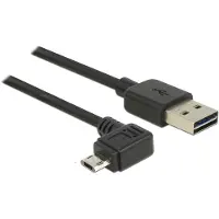 DeLOCK USB Kabel A -> micro B St/St 1.00m 90øgew. sw