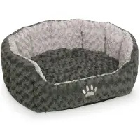 Nobby Comfort, lit ovale "SEOLI", dimensions : 65 x 57 x 22 cm, couleur : gris foncé / gris clair