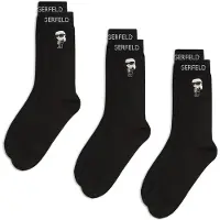 Karl Lagerfeld Chaussettes 'Ikon' beige clair / noir / blanc