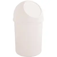 Helit Abfalleimer mit Push-Einwurfklappe, 6 Liter, weiá