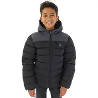 U.S. POLO ASSN. Blouson matelassé à empiècement bicolore Garçon Noir