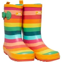 Trespass Bottes de pluie imprimées arc-en-ciel filles - Rainbow Stripe