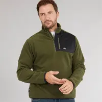 Trespass Polaire Micro Zippée 1/2 Homme Mcgeechan Vert Foncé