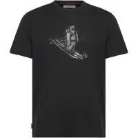 Icebreaker - T-shirt en laine de mérinos - M Merino 150 Tech Lite SS Tee Skiing Yeti Black pour Homme en Laine - Taille XL - Noir