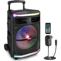 Pyle Tragbares Bluetooth-Lautsprechersystem, Enceinte Bluetooth, Noir