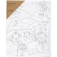Creativ Company Toile de peintre avec impression Paysage floral - 24x30cm