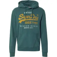 Superdry pour homme. M2014380A Sweat à capuche Vintage Logo vert (M), Casuel, Coton