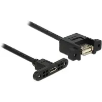 DeLOCK Micro USB câble pour montage en panneau - Connecteur Micro USB vers C
