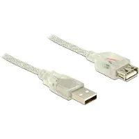 DeLOCK 5m, 2xUSB2.0-A câble USB USB 2.0 USB A Transparent
