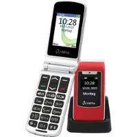 Olympia Style Duo 4G Téléphone portable senior à grandes touches Téléphone portable à clapet rouge