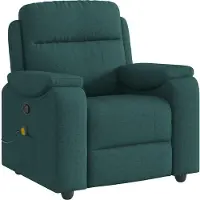 Syfax Fauteuil de massage inclinable Vert foncé Tissu