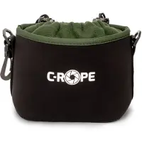 C-Rope Sac pour appareil photo V2 (Sac à bandoulière pour appareil photo, Sacoche pour appareil photo, 1 l), Housse pour appareil photo, Vert, Noir