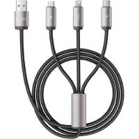 Tech-Protect Ultraboost 3V1 Câble Lightning & Type-C & Micro-Usb 3.5A 100Cm Gris