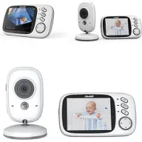 Chipolino Babyphone Polaris+ caméra 3,2" IPS LCD écran capteur de température alarme blanc