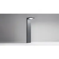 Zafferano Borne De Terre Led Solaire 2,2W Alimentée Par Batterie Avec Photovoltaïque Gris Foncé Ip54