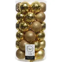 Décoris Tube 37 Decorative Balls Christmas Tree Doré