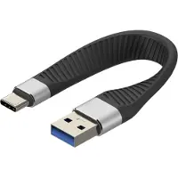 Techly ICOC-USBC-FL-U322 câble USB USB 3.2 Gen 2 (3.1 Gen 2) 0,12 m Noir